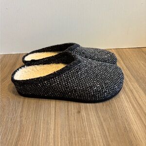 New Rothys The Cozy Clog Black Sesame Boucle Slippers Shoes Women's 5 Boho